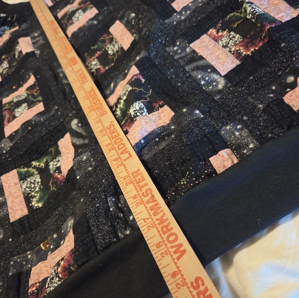 Grandma's Vintage Hand‎ made Quilt Block Quilted Jacket XL Patchwork Grandmacore